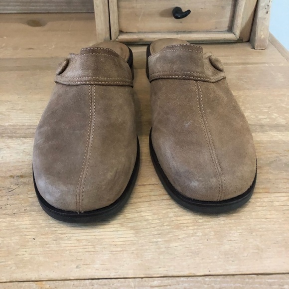 Talbots Clogs Mules Leather Suede Size 6N Narrow - Picture 3 of 10